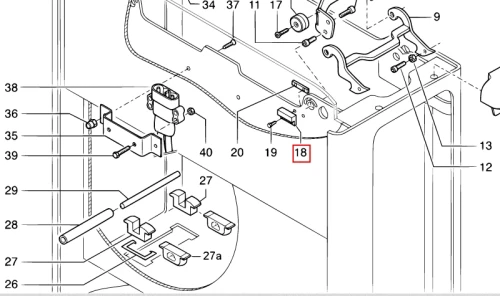 Czujnik zamka baterii 7917415490 Linde