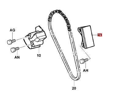 Ślizg łańcucha rozrządu 135617600271 toyota
