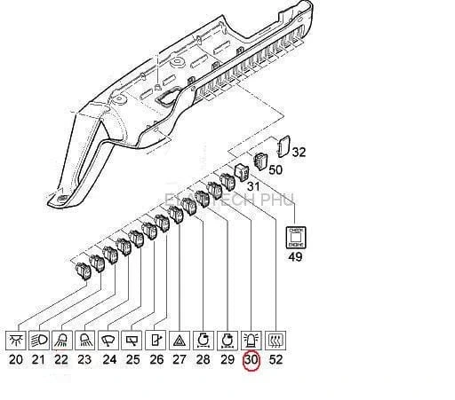 Włącznik/wyłącznik lampy stroboskopowej e0058490 Linde