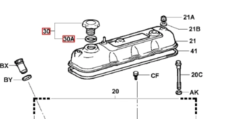 Uszczelka korka wlewu oleju 804307612471 Toyota
