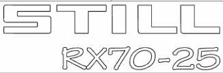 naklejka napis still rx70-25 724064 prawa