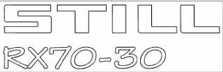 naklejka napis still rx70-30 724065 lewa