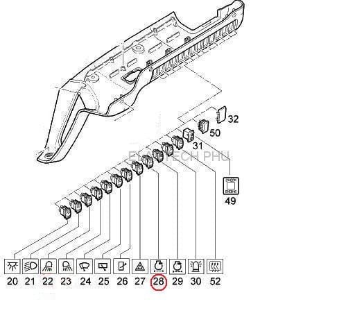 włącznik/wyłącznik wypalania spalin e0040874 linde
