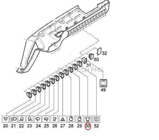 włącznik/wyłącznik lampy stroboskopowej 7915490612 linde