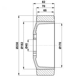 koło napędowe 230x70/45mm 50460103 jungheinrich