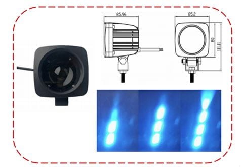 lampa led E0050105 blue spot światło migające