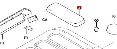 osłona szyba dachowa 541552332071 toyota