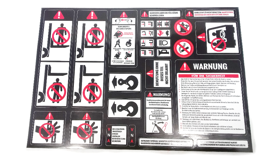 zestaw naklejek ostrzegawczych e0048244 uniwersalne