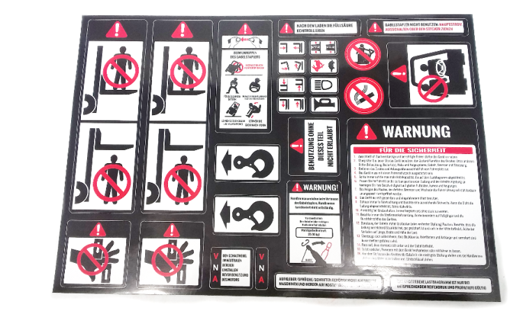 zestaw naklejek ostrzegawczych e0048244 uniwersalne