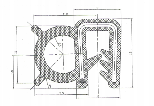 uszczelka gumowa uniwersalna e0054879