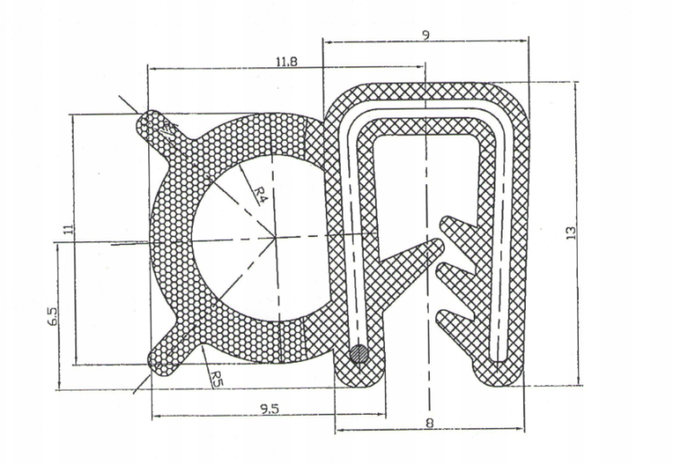 uszczelka gumowa uniwersalna e0054879