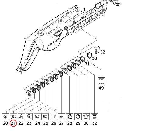 włącznik/wyłącznik świateł 7915490615 linde