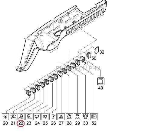 włącznik/wyłącznik świateł lewy 7915490603 linde