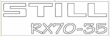 naklejka napis still rx70-35 724068 prawa