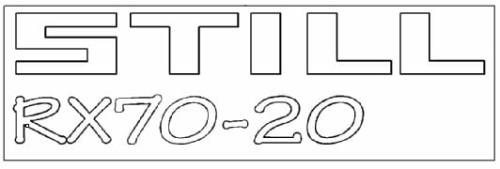 naklejka napis still rx70-20 e0044655 lewa