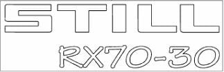 naklejka napis still rx70-30 724066 prawa