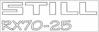naklejka napis still rx70-25 724063 lewa