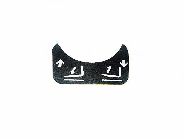 naklejka pochył, odchył wideł e0041212 40mm x 25 mm